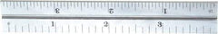 Starrett - 4 Inch Long Blade, 4R Graduation Combination Square Blade - Satin Chrome Finish, Steel, 1/64, 1/32 1/16 and 1/8 Inch Graduation - Industrial Tool & Supply