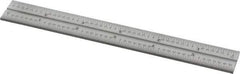 Starrett - 6 Inch Long Blade, 16R Graduation Combination Square Blade - Satin Chrome Finish, Steel, 1/100, 1/64, 1/50 and 1/32 Inch Graduation - Industrial Tool & Supply