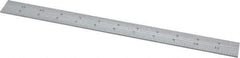 Starrett - 12 Inch Long Blade, 4R Graduation Combination Square Blade - Satin Chrome Finish, Steel, 1/64, 1/32 1/16 and 1/8 Inch Graduation - Industrial Tool & Supply