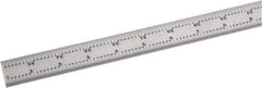 Starrett - 36 Inch Long Blade, 4R Graduation Combination Square Blade - Satin Chrome Finish, Steel, 1/64, 1/32 1/16 and 1/8 Inch Graduation - Industrial Tool & Supply