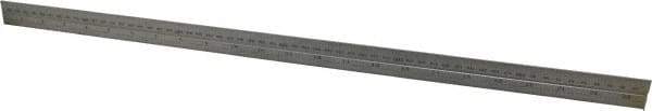 Starrett - 24 Inch Long Blade, 600mm Long Blade, English and Metric Graduation Combination Square Blade - Satin Chrome Finish, Steel, 1/64 and 1/32 Inch Graduation, 0.5 and 1mm Graduation - Industrial Tool & Supply