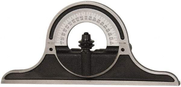 Starrett - 12 to 24 Inch Long Blade, Combination Square Protractor Head - Black Wrinkle Coated, Cast Iron - Industrial Tool & Supply