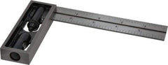 Starrett - 6 Inch Long, 4R Double Square - 1/64, 1/32, 1/16 and 1/8 Inch Graduation, Hardened Steel - Industrial Tool & Supply