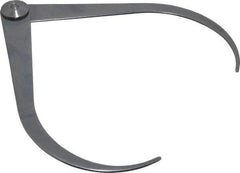 Starrett - 6 Inch Leg, Firm Joint, Steel, Polished, Outside Caliper - 8 Inch Max Measurement, 200mm Max Measurement, Flat Leg - Industrial Tool & Supply