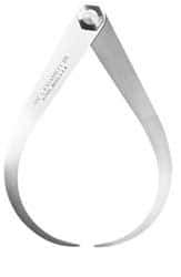 Starrett - 12 Inch Leg, Firm Joint, Steel, Polished, Outside Caliper - 16 Inch Max Measurement, 400mm Max Measurement, Flat Leg - Industrial Tool & Supply