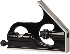 Starrett - 6 Inch Long Blade, Square Head - Smooth Black Enamel, Coated Forged and Hardened Steel - Industrial Tool & Supply