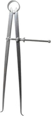 Starrett - 12 Inch Leg, Spring Joint, Steel, Polished, Inside Caliper - 12 Inch Max Measurement, 300mm Max Measurement, Flat Leg - Industrial Tool & Supply