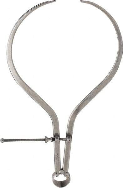 Starrett - 12 Inch Leg, Spring Joint, Steel, Polished, Outside Caliper - 12 Inch Max Measurement, 300mm Max Measurement, Flat Leg - Industrial Tool & Supply