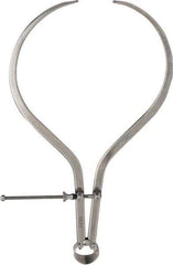 Starrett - 12 Inch Leg, Spring Joint, Steel, Polished, Outside Caliper - 12 Inch Max Measurement, 300mm Max Measurement, Flat Leg - Industrial Tool & Supply