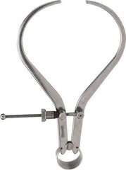 Starrett - 6 Inch Leg, Spring Joint, Steel, Polished, Outside Caliper - 6 Inch Max Measurement, 150mm Max Measurement, Flat Leg with Quick Nut Adjustment - Industrial Tool & Supply