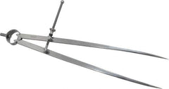 Starrett - 12 Inch Leg, Spring Joint, Steel, Polished, Divider - 12 Inch Max Measurement, 300mm Max Measurement, Flat Leg - Industrial Tool & Supply