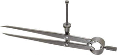 Starrett - 6 Inch Leg, Spring Joint, Steel, Polished, Divider - 6 Inch Max Measurement, 150mm Max Measurement, Flat Leg with Quick Nut Adjustment - Industrial Tool & Supply
