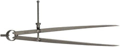 Starrett - 12 Inch Leg, Spring Joint, Steel, Polished, Divider - 12 Inch Max Measurement, 300mm Max Measurement, Flat Leg with Quick Nut Adjustment - Industrial Tool & Supply