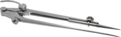 Starrett - 9 Inch Leg, Spring Joint, Steel, Polished, Divider - 12 Inch Max Measurement, 300mm Max Measurement, with Quick Nut Adjustment - Industrial Tool & Supply