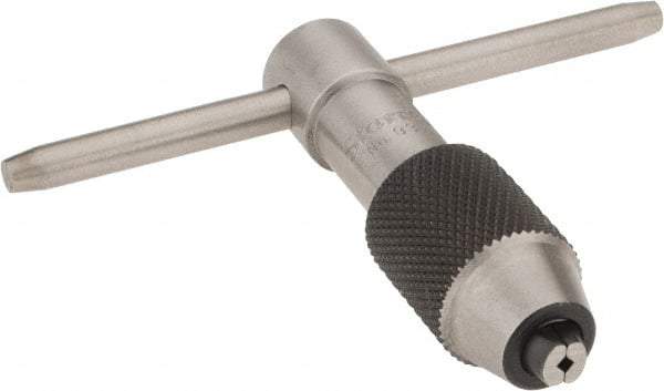 Starrett - 1/16 to 3/16" Tap Capacity, T Handle Tap Wrench - 2" Overall Length - Exact Industrial Supply