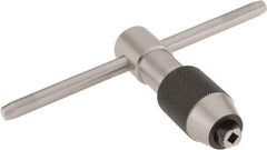 Starrett - 7/32 to 7/16" Tap Capacity, T Handle Tap Wrench - 2-1/2" Overall Length - Exact Industrial Supply