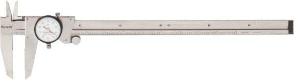 Starrett - 0" to 12" Range, 0.001" Graduation, 0.1" per Revolution, Dial Caliper - White Face, 2-1/2" Jaw Length, Accurate to 0.001" - Industrial Tool & Supply