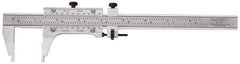 Starrett - 0 to 24" Steel Vernier Caliper - 0.0010" Graduation, 2-5/16" Jaw Depth, 0.0005" Accuracy - Industrial Tool & Supply