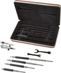 Starrett - 2 to 8", Satin Chrome Coated, Mechanical Inside Micrometer Set - 0.001" Graduation, Friction Thimble - Industrial Tool & Supply