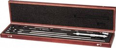 Starrett - 2 to 32", Satin Chrome Coated, Mechanical Inside Micrometer Set - 0.001" Graduation, Friction Thimble - Industrial Tool & Supply