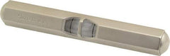 Starrett - 3-1/2 Inch Long, Horizontal, Tubular and Pocket Level - Satin Nickel-Plated, 1 Vial - Industrial Tool & Supply