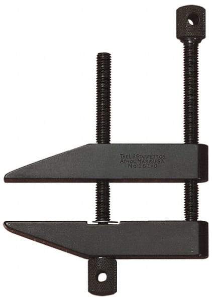 Starrett - 3/4" Max Capacity, 1-5/8" Jaw Length, Parallel Clamp - Hardened Steel, 21/32" Reach - Industrial Tool & Supply