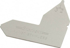 Starrett - 1/32 Inch Radius Gage - Satin Chrome Finish, Stainless Steel - Industrial Tool & Supply