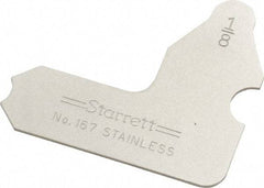 Starrett - 1/8 Inch Radius Gage - Satin Chrome Finish, Stainless Steel - Industrial Tool & Supply