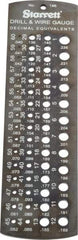 Starrett - 0.04 Inch to 0.228 Inch Hole Size Drill Gage - 5-1/2 Inch Long, 1-1/2 Inch Wide, 60 Holes - Industrial Tool & Supply
