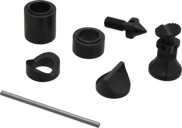 Starrett - 1-1/2 to 2-1/4" High Screw Jack Set - 1" Base Diam - Industrial Tool & Supply
