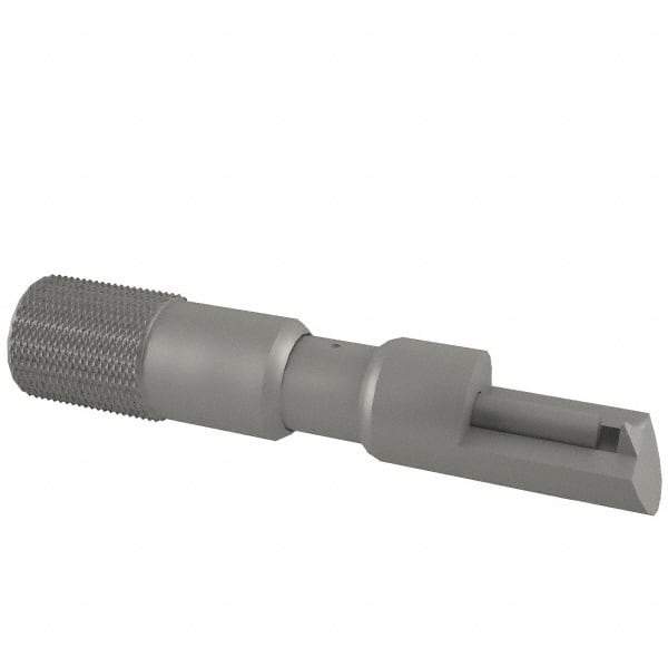 Starrett - 0 to 0.375 Inch Measurement Range, 0.001 Inch Graduation, Satin Coated Stainless Steel, Mechanical Can Seam Micrometer - Flat Spindle - Industrial Tool & Supply