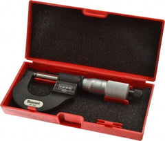 Starrett - 0 to 1" Range, 0.0001" Graduation, Mechanical Outside Micrometer - Ratchet Stop Thimble, Accurate to 0.00005", Digital Counter - Industrial Tool & Supply