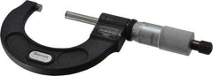Starrett - 1 to 2" Range, 0.0001" Graduation, Mechanical Outside Micrometer - Ratchet Stop Thimble, Accurate to 0.00005", Digital Counter - Industrial Tool & Supply