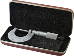 Starrett - 0 to 1" Range, 0.0001" Graduation, Mechanical Outside Micrometer - Ratchet Stop Thimble - Industrial Tool & Supply