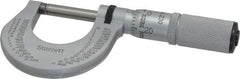 Starrett - 0 to 1" Range, 0.0001" Graduation, Mechanical Outside Micrometer - Friction Thimble, Accurate to 0.00005" - Industrial Tool & Supply