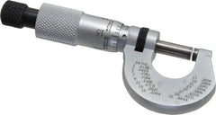 Starrett - 0 to 1/2" Range, 0.0001" Graduation, Mechanical Outside Micrometer - Ratchet Stop Thimble, Accurate to 0.00005" - Industrial Tool & Supply