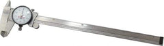 Starrett - 0" to 9" Range, 0.001" Graduation, 0.1" per Revolution, Dial Caliper - White Face, 1-1/2" Jaw Length, Accurate to 0.001" - Industrial Tool & Supply