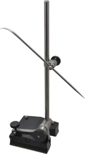 Starrett - 1 Spindle, 12 Inch Spindle Length, Surface Gage - 3-1/2 Inch Long x 3-3/16 Inch Wide Base, Hardened Steel - Industrial Tool & Supply