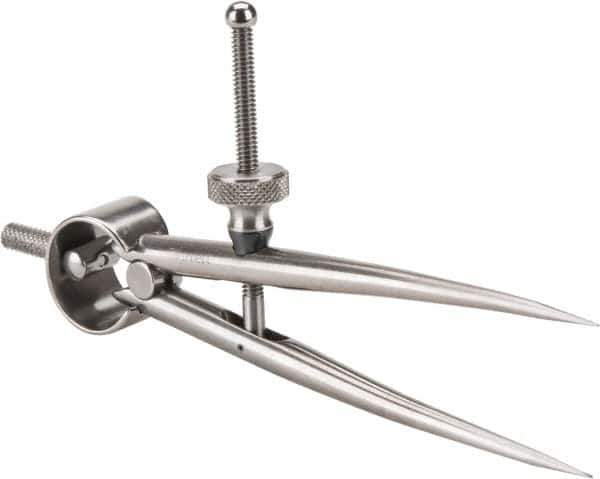 Starrett - 3 Inch Leg, Spring Joint, Ground Steel, Polished, Divider - 3 Inch Max Measurement, 75mm Max Measurement, Round Leg - Industrial Tool & Supply