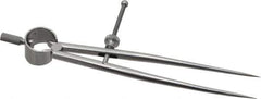 Starrett - 6 Inch Leg, Spring Joint, Ground Steel, Polished, Divider - 6 Inch Max Measurement, 150mm Max Measurement, Round Leg - Industrial Tool & Supply