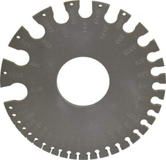 Starrett - #36, Steel Wire and Sheet Metal Gage - Use with Uncoated Sheet and Plate Iron and Steel - Industrial Tool & Supply