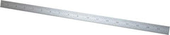 Starrett - 18" Long, 1/100, 1/64, 1/32, 1/10" Graduation, Flexible Steel Rule - 5R Graduation Style, 3/4" Wide, Silver, Satin Chrome Finish - Industrial Tool & Supply
