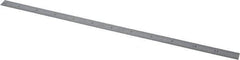 Starrett - 12" Long, 1/100, 1/64, 1/50, 1/32" Graduation, Flexible Steel Rule - 16R Graduation Style, 1/2" Wide, Silver, Satin Chrome Finish - Industrial Tool & Supply