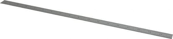 Starrett - 18" Long, 1/100, 1/64, 1/50, 1/32" Graduation, Flexible Steel Rule - 16R Graduation Style, 3/4" Wide, Silver, Satin Chrome Finish - Industrial Tool & Supply
