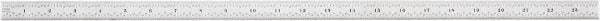 Starrett - 24" Long, 1/100, 1/64, 1/50, 1/32" Graduation, Flexible Steel Rule - 16R Graduation Style, 3/4" Wide, Silver, Satin Chrome Finish - Industrial Tool & Supply