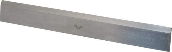 Starrett - 12 Inch Long x 1-13/32 Inch Wide x 11/64 Inch Thick, Beveled Edge Straightedge - 0.0004 Inch Edge Flatness, Steel, 0.0004 Inch Parallelism, 1 Beveled Edge - Industrial Tool & Supply