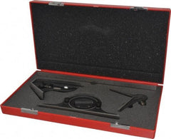 Starrett - 4 Piece, 12" Combination Square Set - 1/16, 1/32, 1/64 & 1/8" (4R) Graduation, Steel Blade, Cast Iron Center, Protractor & Square Head - Industrial Tool & Supply