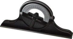 Starrett - 12 to 24 Inch Long Blade, Reversible Combination Square Protractor Head - Black Wrinkle, Chrome on Turret Coated, Cast Iron - Industrial Tool & Supply