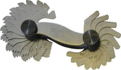Starrett - 28 Leaf, 4 to 80 TPI Range, Steel Screw Pitch Gage - 60° Thread Angle - Industrial Tool & Supply