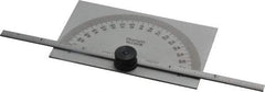 Starrett - 0 to 6 Inch Rule Measurement Range, 0 to 180° Angle Measurement Range, Rectangle Head Protractor and Depth Gage - Accurate up to 5 Min, 1° Angle Graduation, 1/64 Inch Rule Graduation - Industrial Tool & Supply